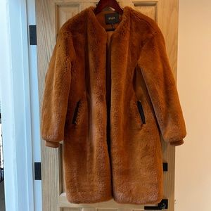 Maje faux fur coat size 36